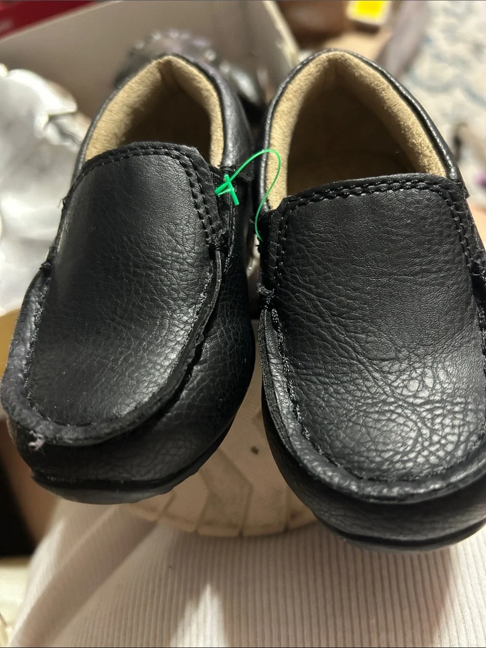 Kids Black Slip-On Dress Shoes Size 5 Children’s Place EUC